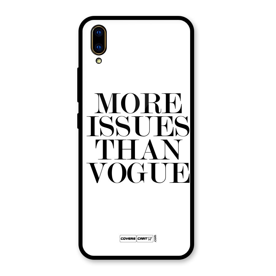 More Issues than Vogue (White) Glass Back Case for Vivo V11 Pro