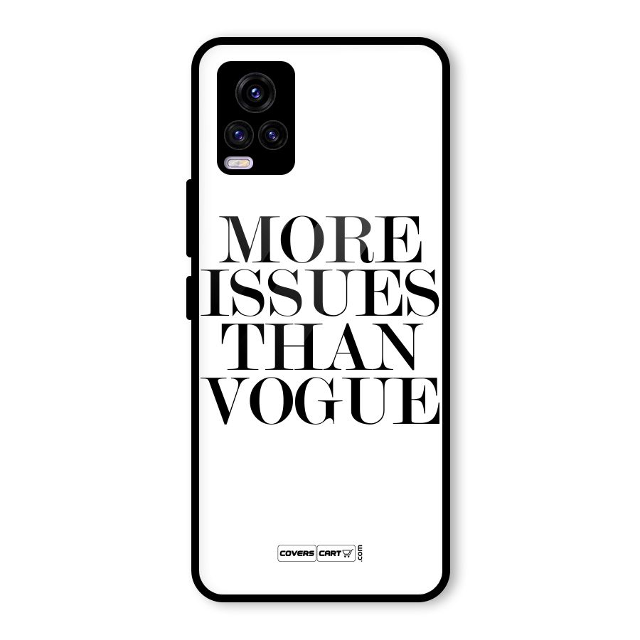 More Issues than Vogue (White) Glass Back Case for Vivo V20 2021