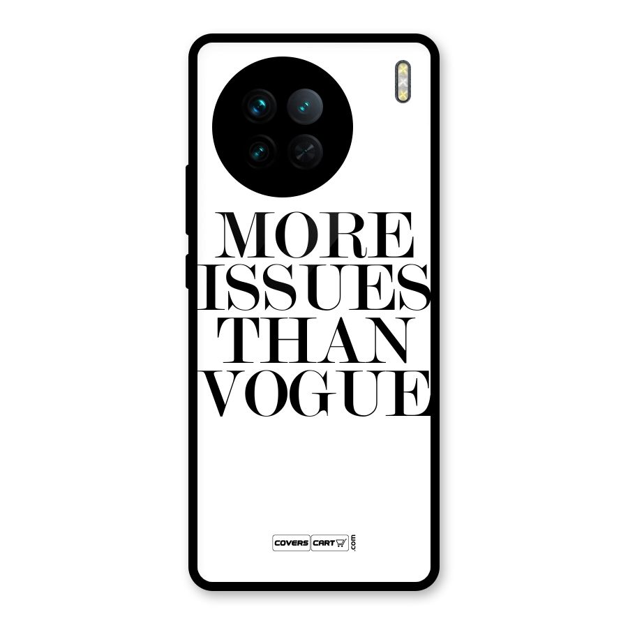 More Issues than Vogue (White) Glass Back Case for Vivo X90