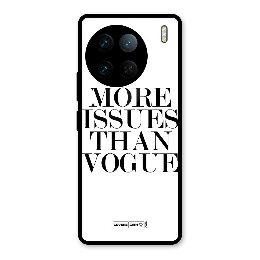 More Issues than Vogue (White) Glass Back Case for Vivo X90 Pro