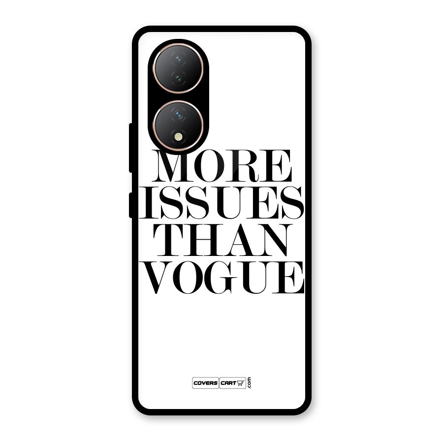 More Issues than Vogue (White) Glass Back Case for Vivo Y100A