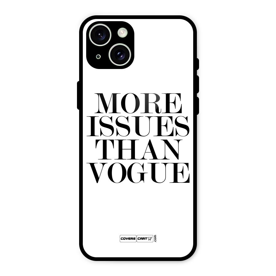 More Issues than Vogue (White) Glass Back Case for iPhone 15 Plus