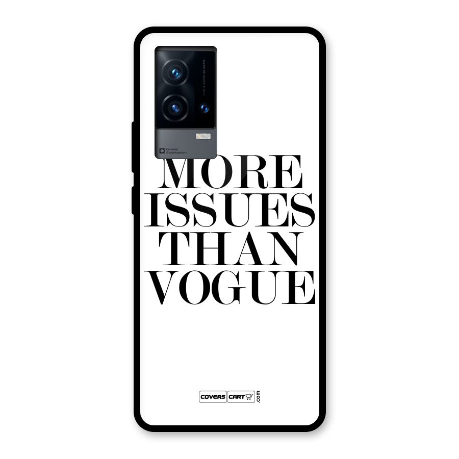More Issues than Vogue (White) Glass Back Case for iQOO 9 5G