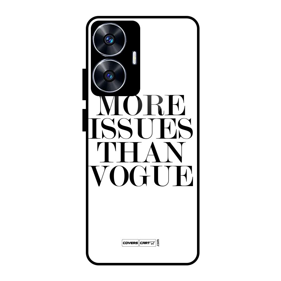 More Issues than Vogue (White) Glass Back Case for realme C55