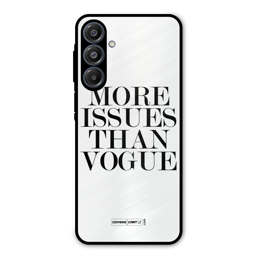 More Issues than Vogue (White) Metal Back Case for Galaxy A16 5G