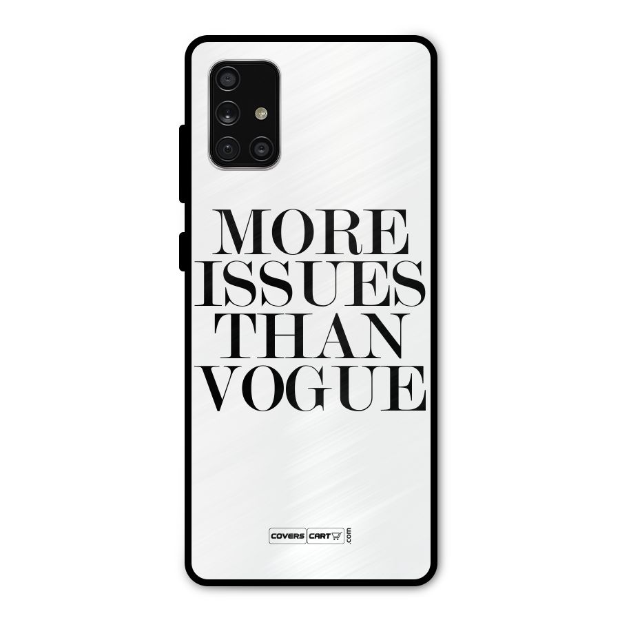 More Issues than Vogue (White) Metal Back Case for Galaxy A71