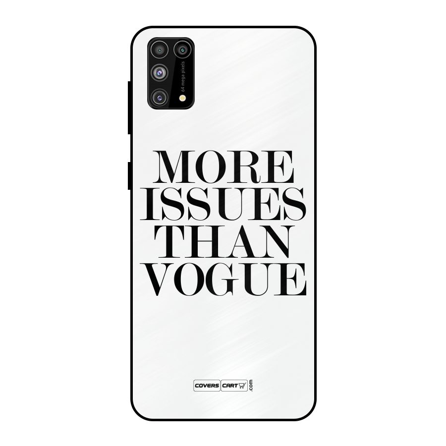 More Issues than Vogue (White) Metal Back Case for Galaxy F41