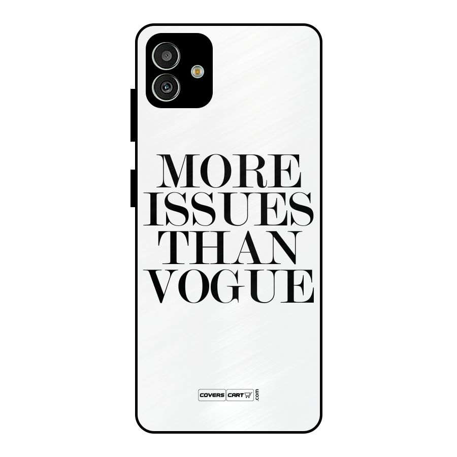 More Issues than Vogue (White) Metal Back Case for Galaxy M13 5G