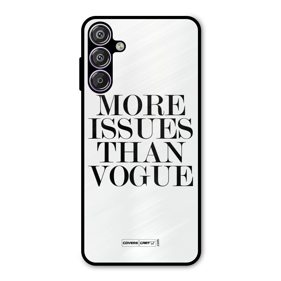 More Issues than Vogue (White) Metal Back Case for Galaxy M15