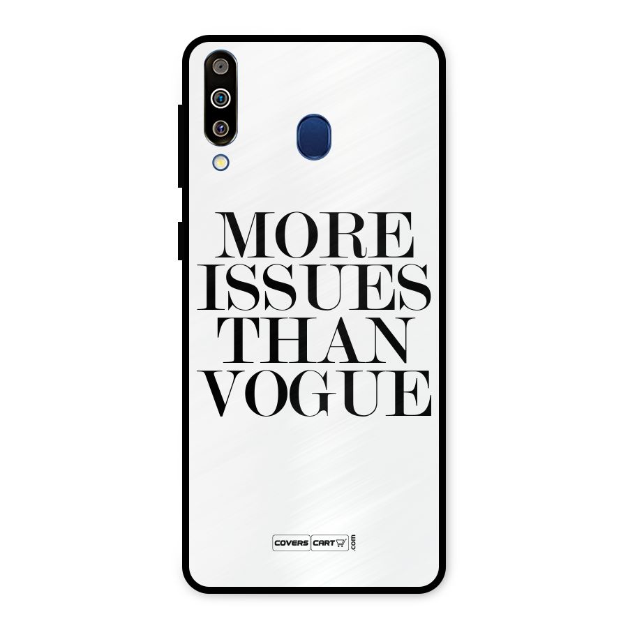 More Issues than Vogue (White) Metal Back Case for Galaxy M30