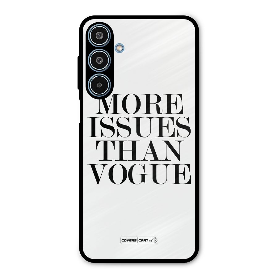 More Issues than Vogue (White) Metal Back Case for Galaxy M35