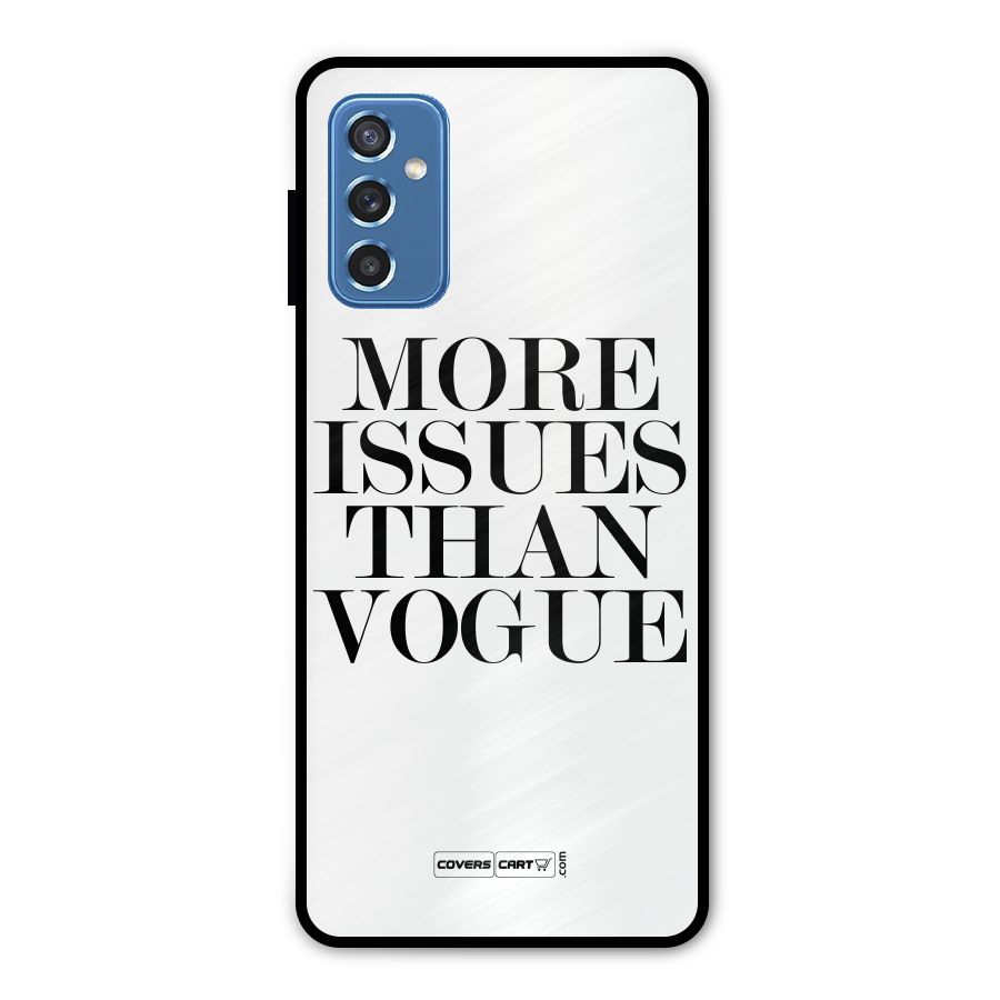 More Issues than Vogue (White) Metal Back Case for Galaxy M52 5G