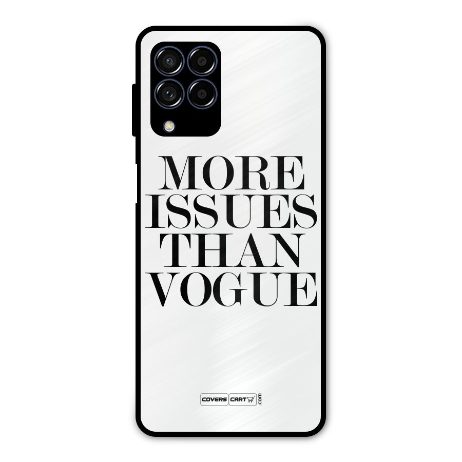 More Issues than Vogue (White) Metal Back Case for Galaxy M53 5G