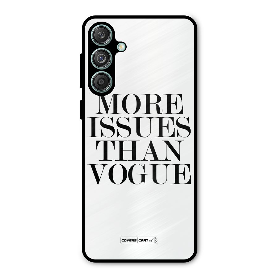 More Issues than Vogue (White) Metal Back Case for Galaxy M55 5G