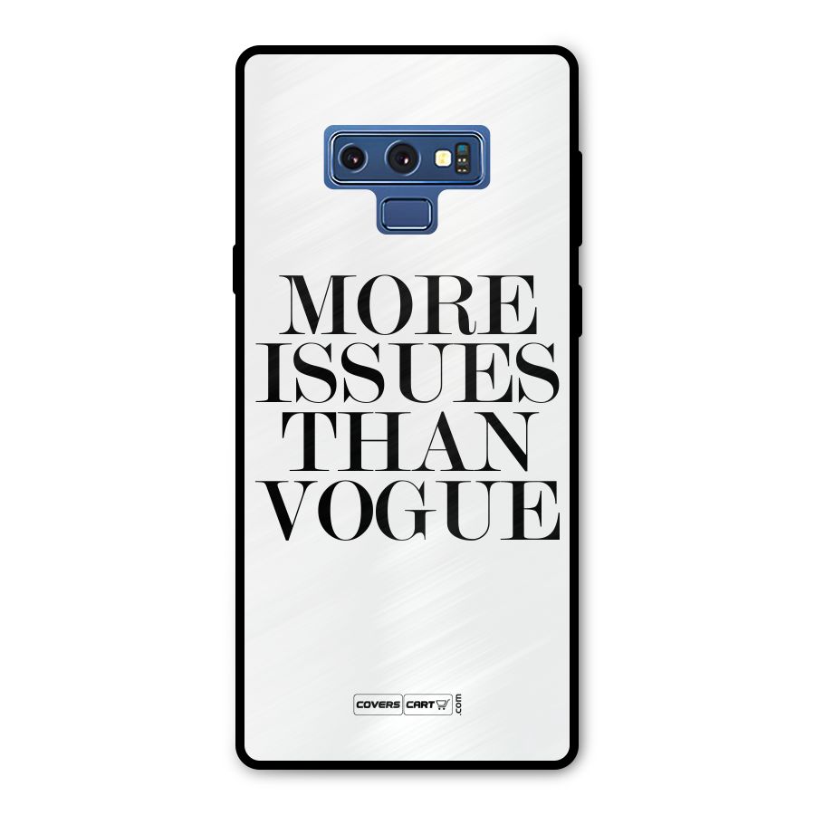 More Issues than Vogue (White) Metal Back Case for Galaxy Note 9