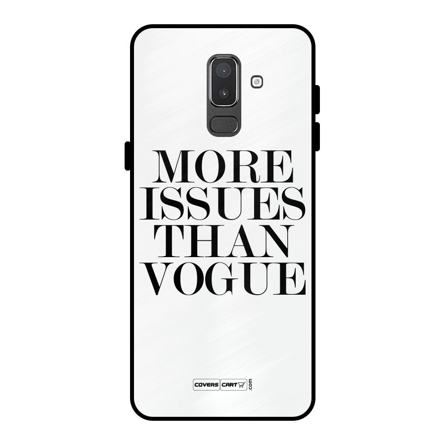 More Issues than Vogue (White) Metal Back Case for Galaxy On8 (2018)