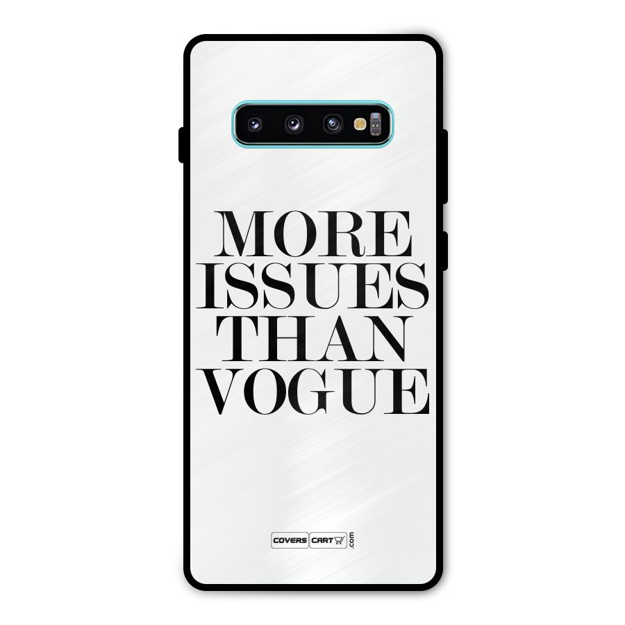 More Issues than Vogue (White) Metal Back Case for Galaxy S10 Plus
