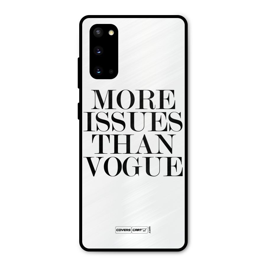 More Issues than Vogue (White) Metal Back Case for Galaxy S20