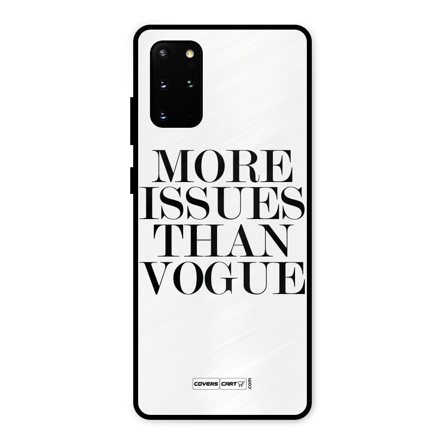 More Issues than Vogue (White) Metal Back Case for Galaxy S20 Plus