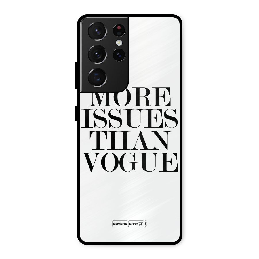 More Issues than Vogue (White) Metal Back Case for Galaxy S21 Ultra 5G