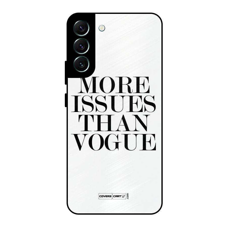 More Issues than Vogue (White) Metal Back Case for Galaxy S22 Plus 5G