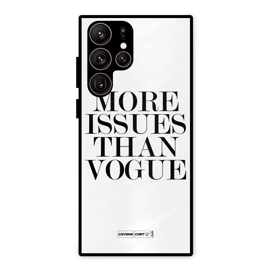 More Issues than Vogue (White) Metal Back Case for Galaxy S22 Ultra 5G
