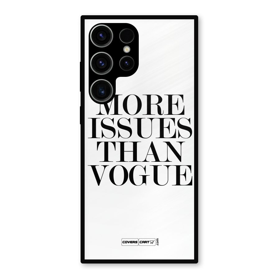 More Issues than Vogue (White) Metal Back Case for Galaxy S23 Ultra
