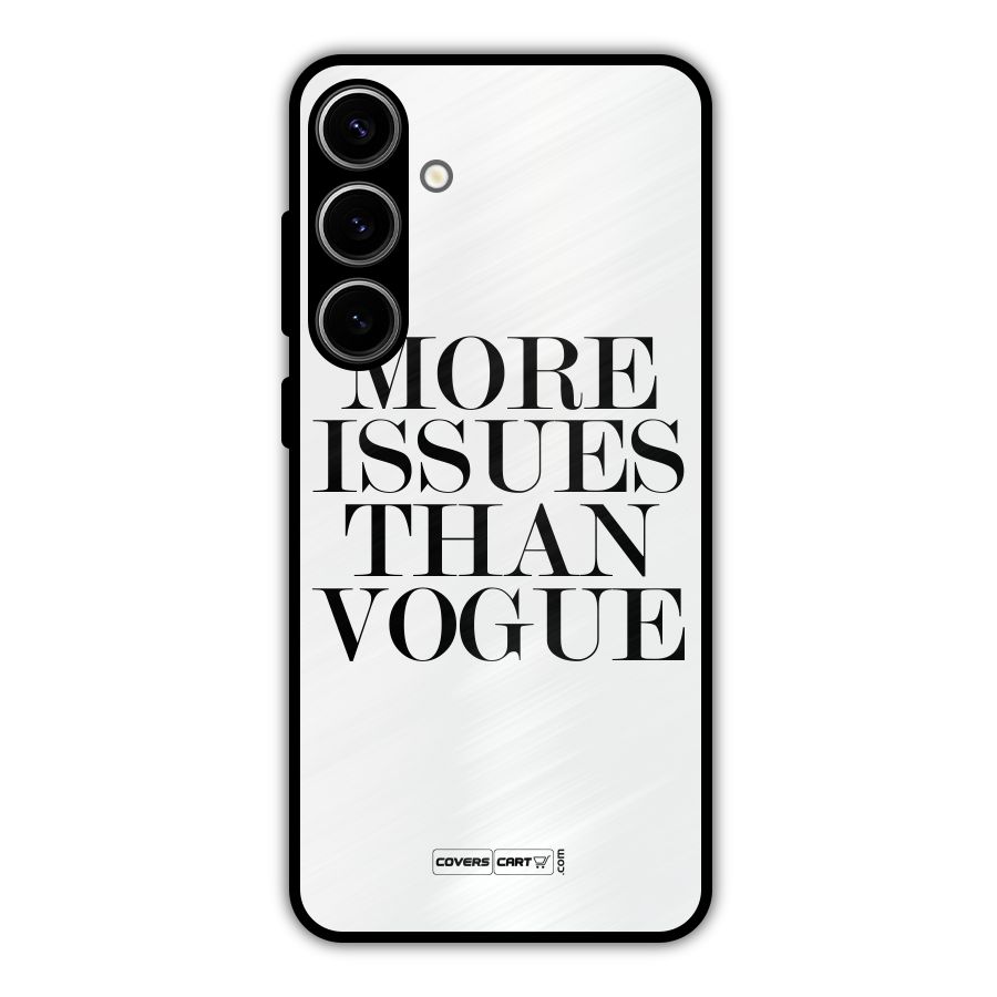 More Issues than Vogue (White) Metal Back Case for Galaxy S24 Plus