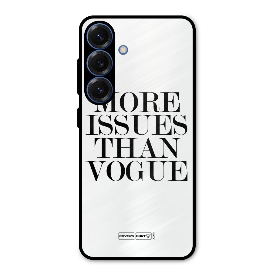 More Issues than Vogue (White) Metal Back Case for Galaxy S25