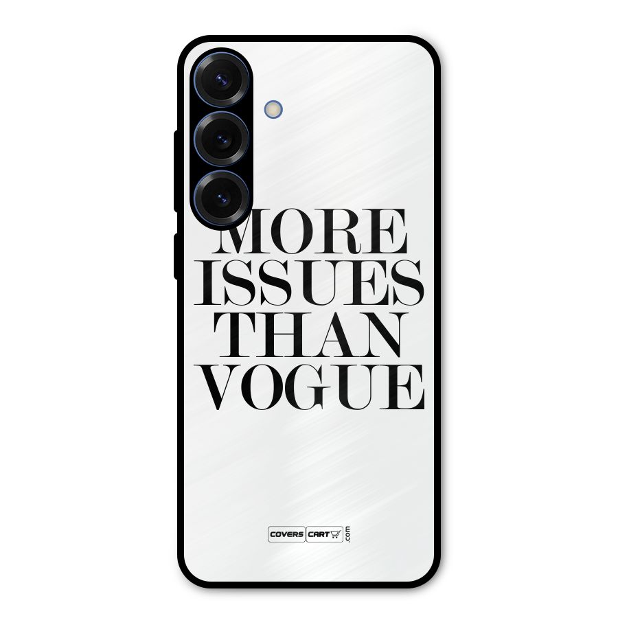 More Issues than Vogue (White) Metal Back Case for Galaxy S25 Plus