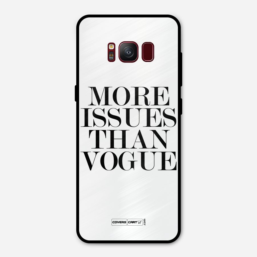 More Issues than Vogue (White) Metal Back Case for Galaxy S8