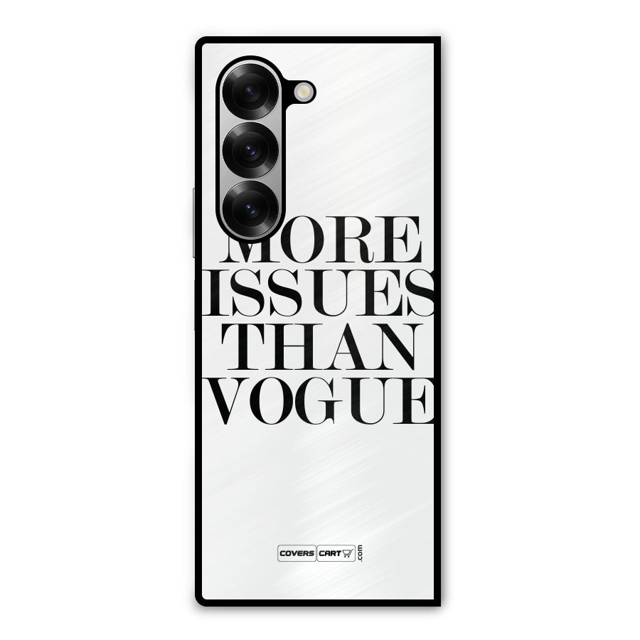 More Issues than Vogue (White) Metal Back Case for Galaxy Z Fold6