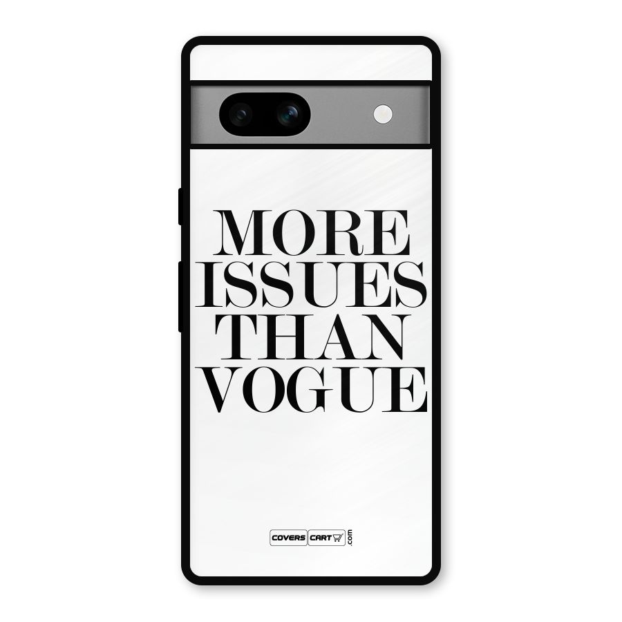 More Issues than Vogue (White) Metal Back Case for Google Pixel 7a