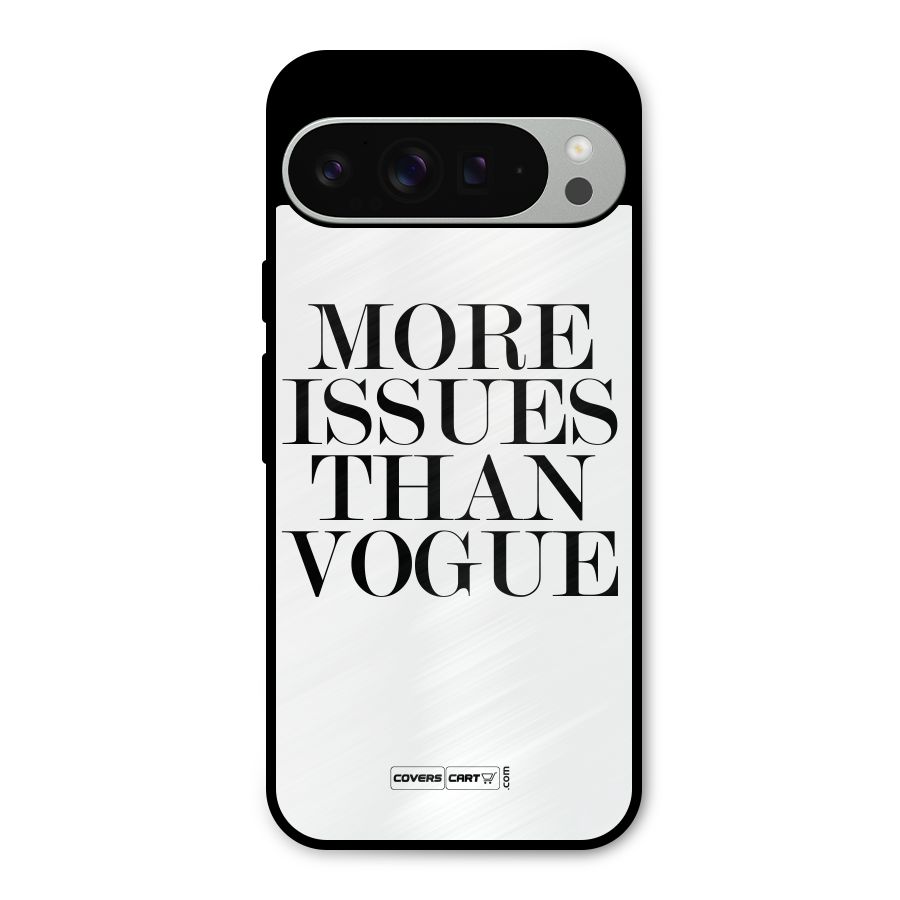 More Issues than Vogue (White) Metal Back Case for Google Pixel 9 Pro XL