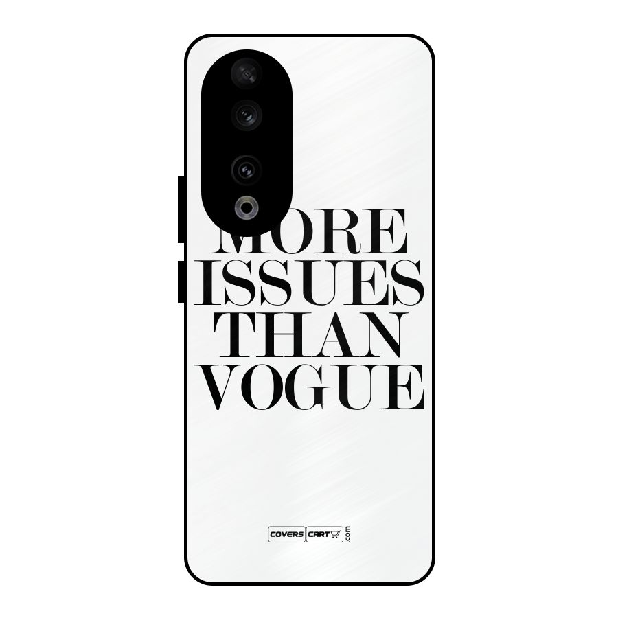 More Issues than Vogue (White) Metal Back Case for Honor 90
