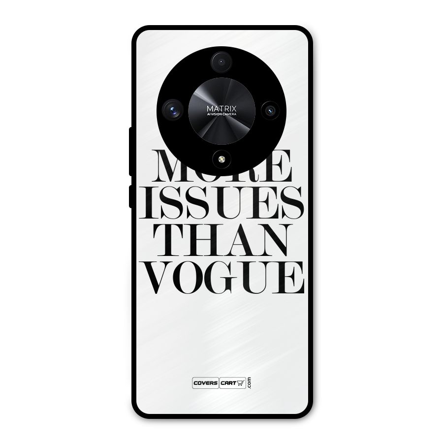 More Issues than Vogue (White) Metal Back Case for Honor X9b