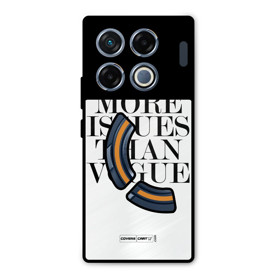 More Issues than Vogue (White) Metal Back Case for Infinix GT 20 Pro