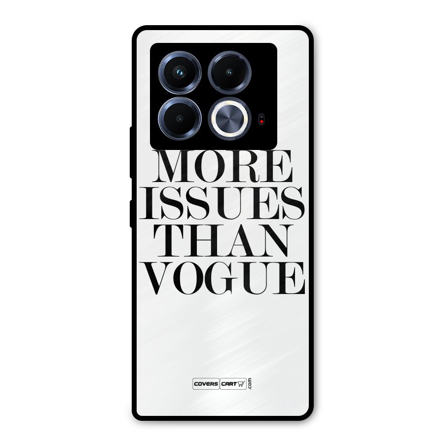 More Issues than Vogue (White) Metal Back Case for Infinix Note 40 5G