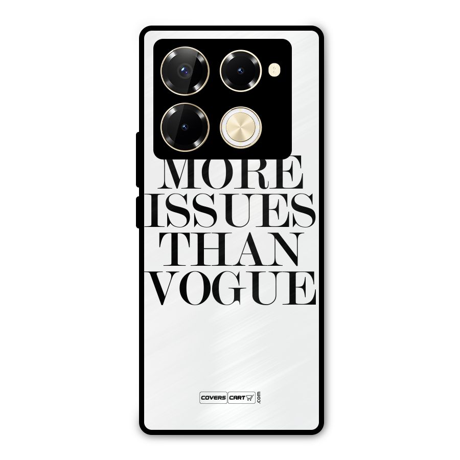 More Issues than Vogue (White) Metal Back Case for Infinix Note 40 Pro Plus