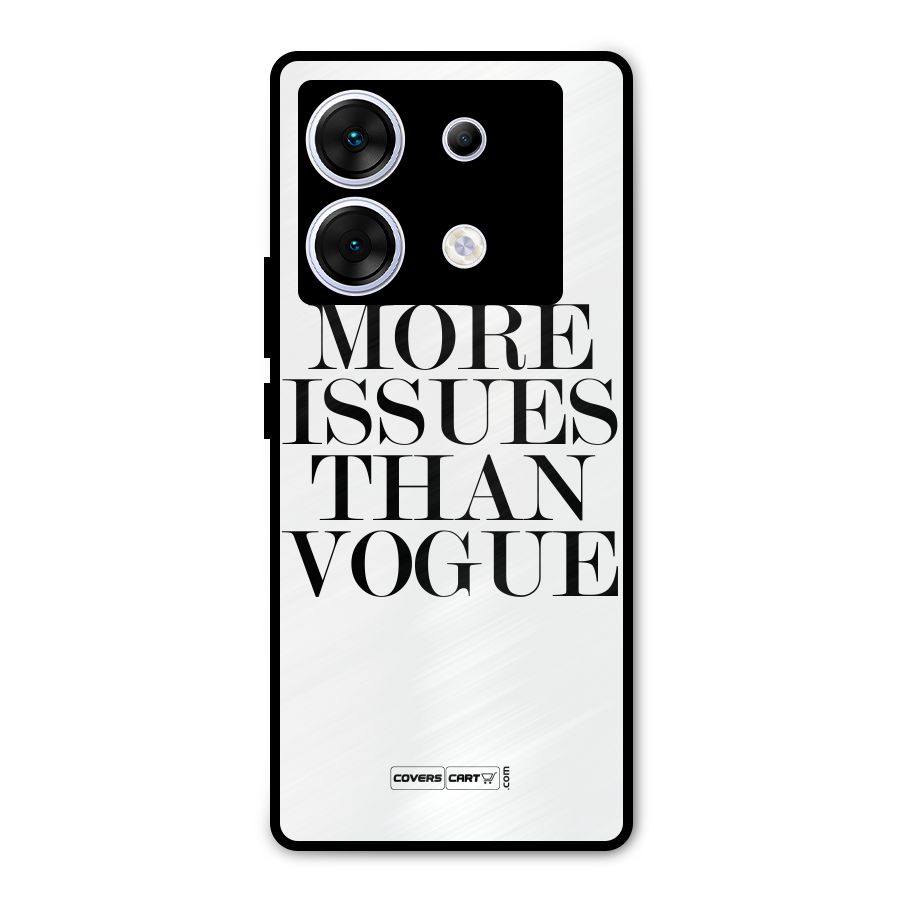 More Issues than Vogue (White) Metal Back Case for Infinix Zero 30 5G