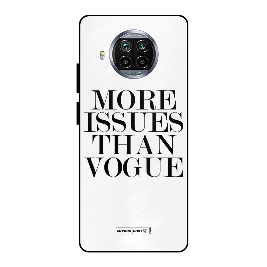 More Issues than Vogue (White) Metal Back Case for Mi 10i