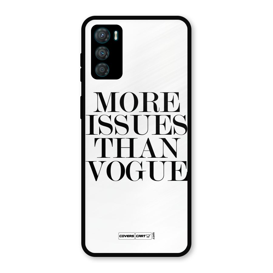 More Issues than Vogue (White) Metal Back Case for Moto G42