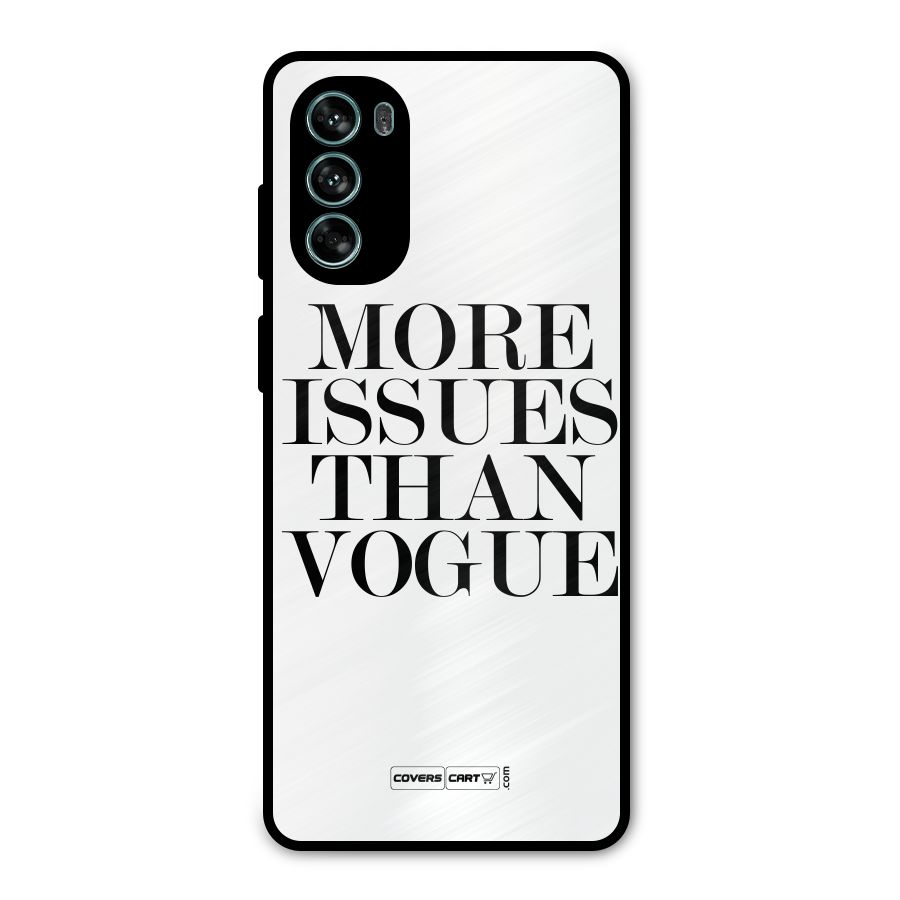 More Issues than Vogue (White) Metal Back Case for Moto G62