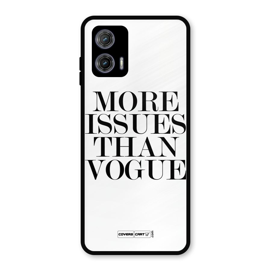 More Issues than Vogue (White) Metal Back Case for Moto G73