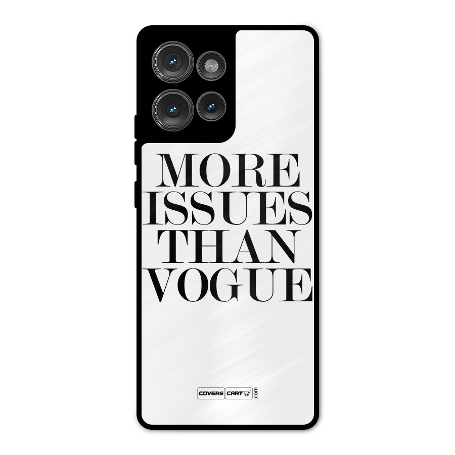 More Issues than Vogue (White) Metal Back Case for Motorola Edge 50