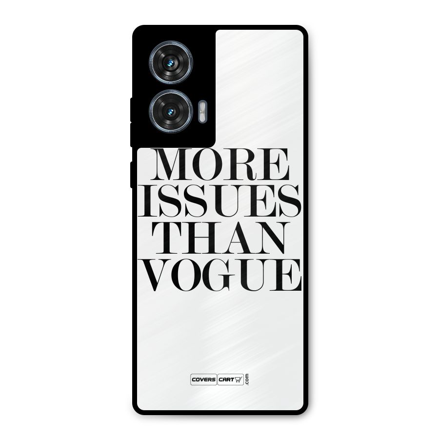 More Issues than Vogue (White) Metal Back Case for Motorola Edge 50 Fusion