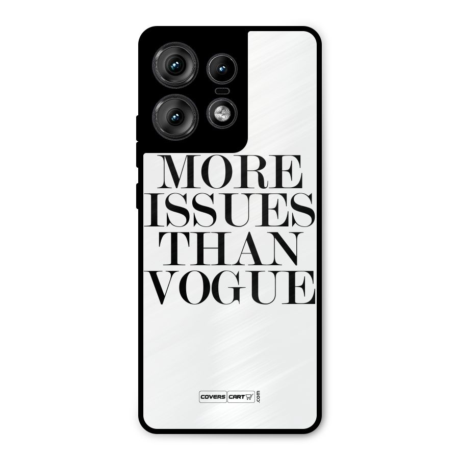 More Issues than Vogue (White) Metal Back Case for Motorola Edge 50 Pro