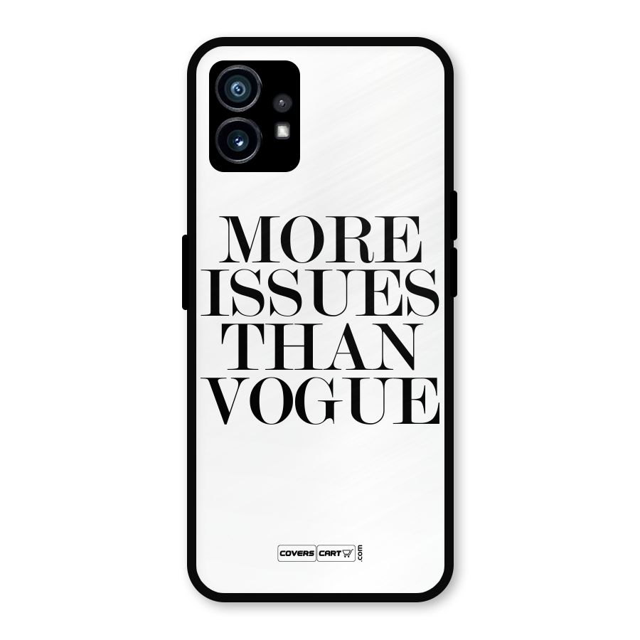 More Issues than Vogue (White) Metal Back Case for Nothing Phone 1
