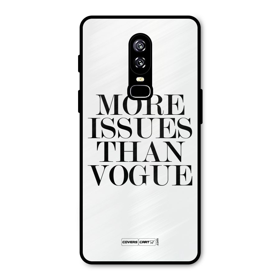 More Issues than Vogue (White) Metal Back Case for OnePlus 6