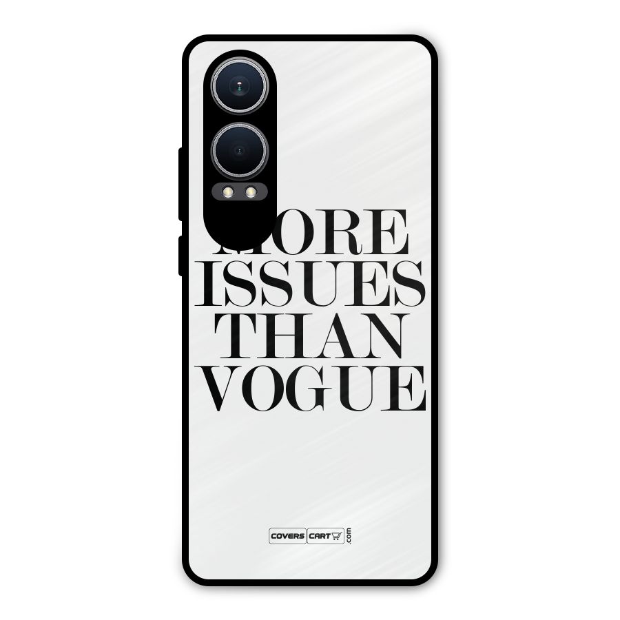 More Issues than Vogue (White) Metal Back Case for OnePlus Nord CE4 Lite